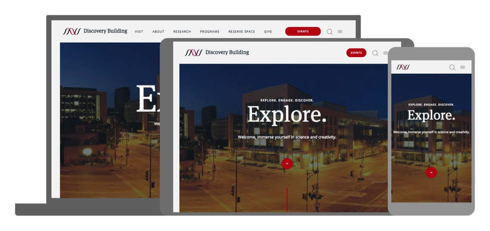 Discovery building - explore webpage