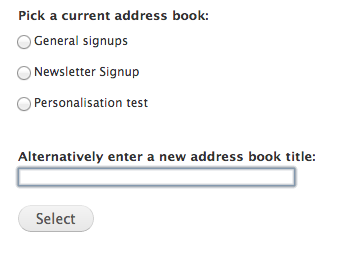 dotMailer form for Address books