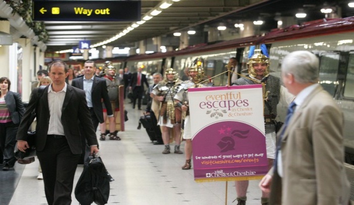 Roman Centurions at Next to Virgin Train