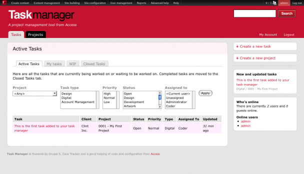 Task Manager website