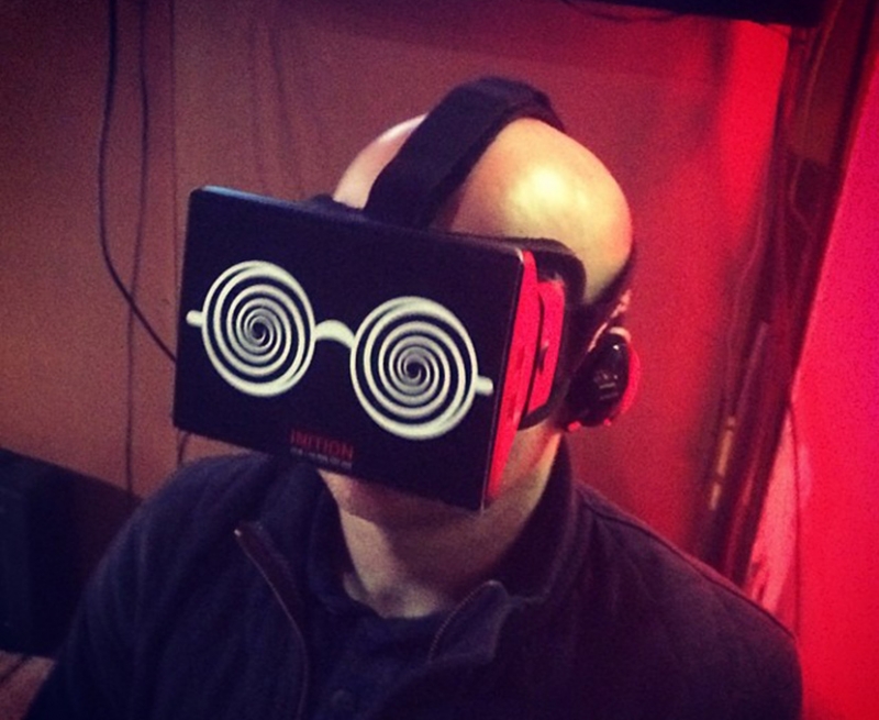 Mark Hope wearing an Oculus Rift