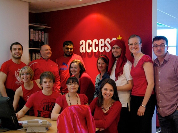 Access in red for Red Nose Day