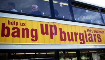 'Help us bang up burglars' banner