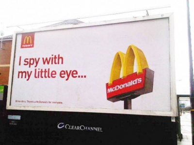 McDonalds' 'I spy with my little eye...' poster