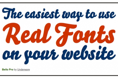 "The easiest way to use Real Fonts on your website"