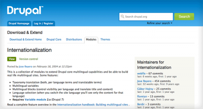 i18n page on Drupal.org