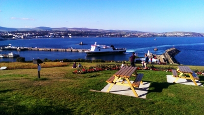 View from the Isle of man, ferry departing