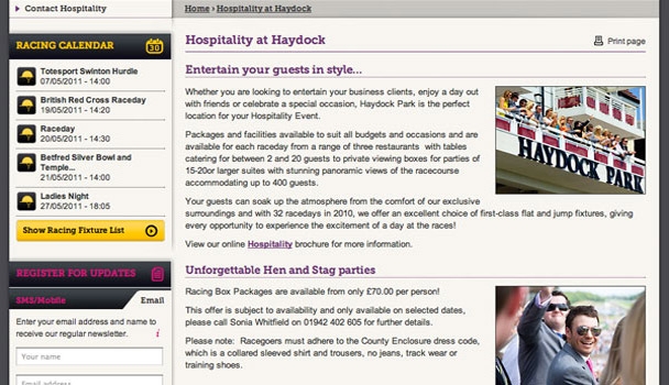Haydock Park Website