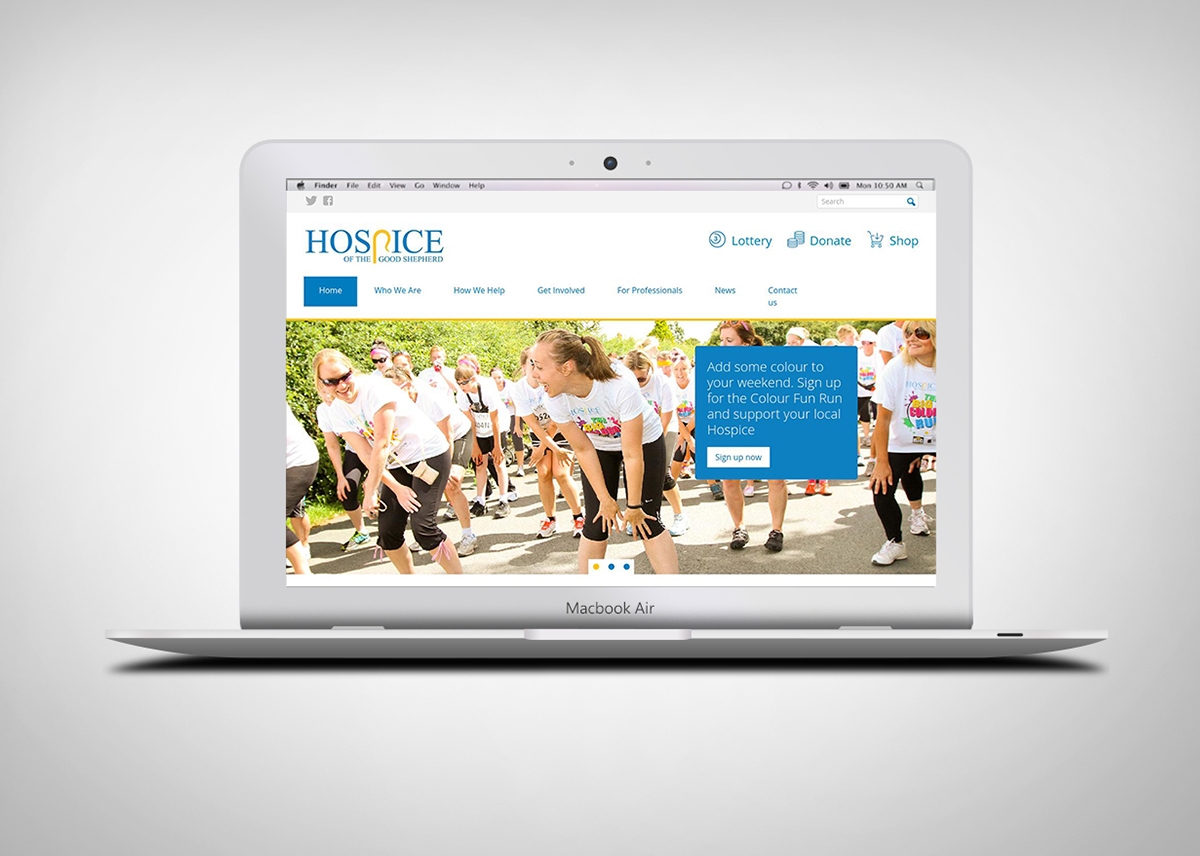 Good Shepherd macbook website design