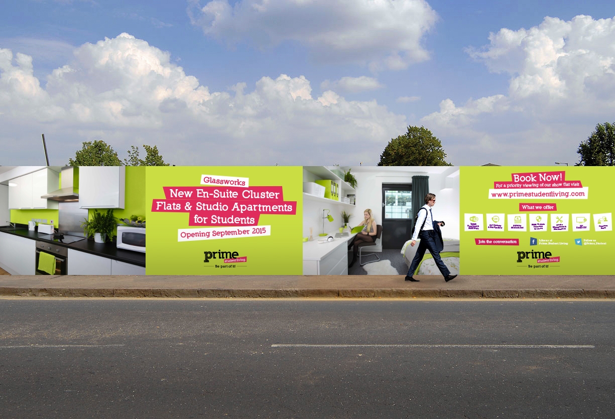 Prime Student Living's Advertising Hoardings